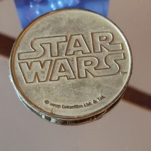 2005 Star Wars R2D2 MEDALLION COIN METAL GOLD TONE PROMO RARE ICONIC